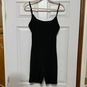 Better Be open back biker short romper